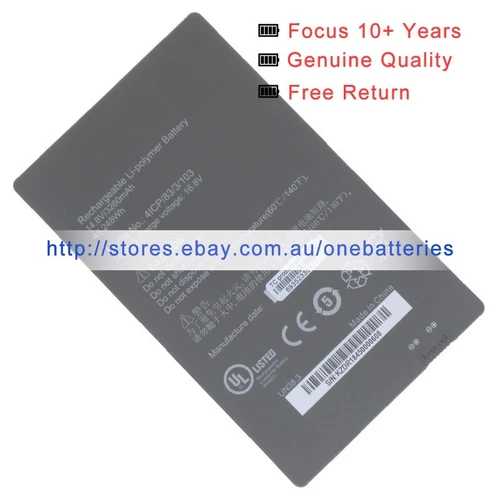 New 41CP/83/3/103 Laptop Batteries for rugged wireless 1013 csi