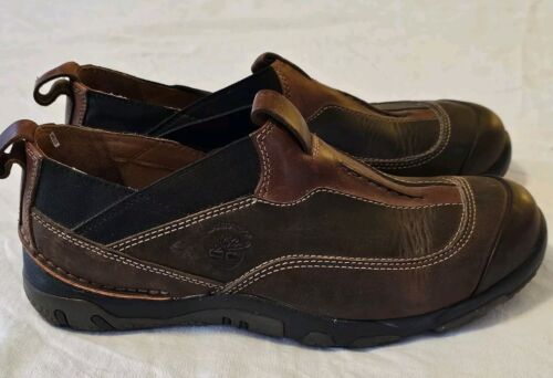 Timberland Mens 9 9.5 Smart Comfort System Brown Slip-on Waterproof Leather Shoe