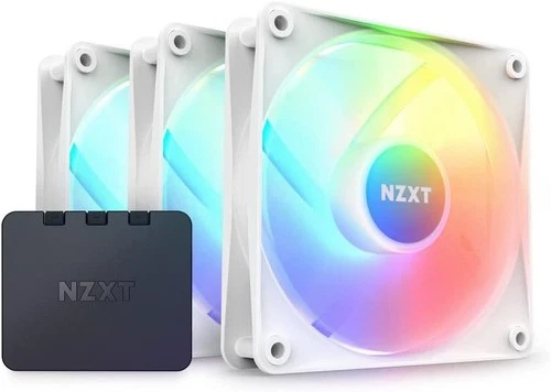 NZXT Gehäuselüfter F120 RGB Series Fan White 3er Pack mit Controller