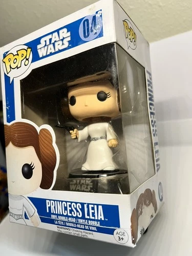 Star Wars - Princess Leia Funko Pop #04 - Series 1 Vinyl Bobble-Head Blue Box