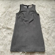 Loft Black-White Zigzag Shift Dress