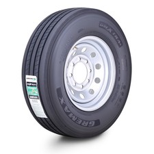 Gremax All Steel Trailer Tire Wheel St23580r16 16-ply H 130m 8x6.5 Silver Mod