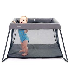Foldable Travel Crib, Lightweight Portable Playpen, Easy to Pack Playard with...