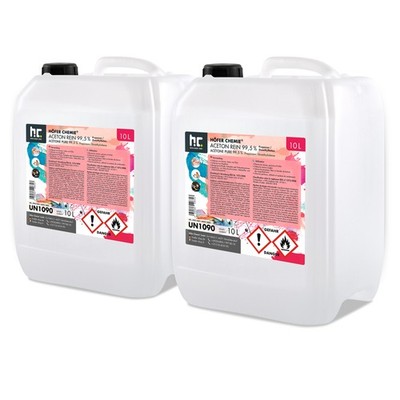 20 Liter (2 x 10 L) Aceton rein 99,5% Entfetter Reiniger Verdünner
