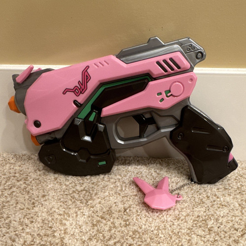 Overwatch D.Va Pink/Black/Gray Toy Blaster Gun Cosplay Prop Keychain