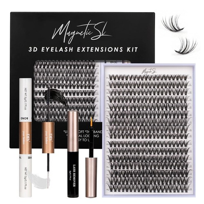 #ad #ad Kit de extensión de pestañas 320 piezas de grupo de pestañas individuales Bamp;Q D $15.99