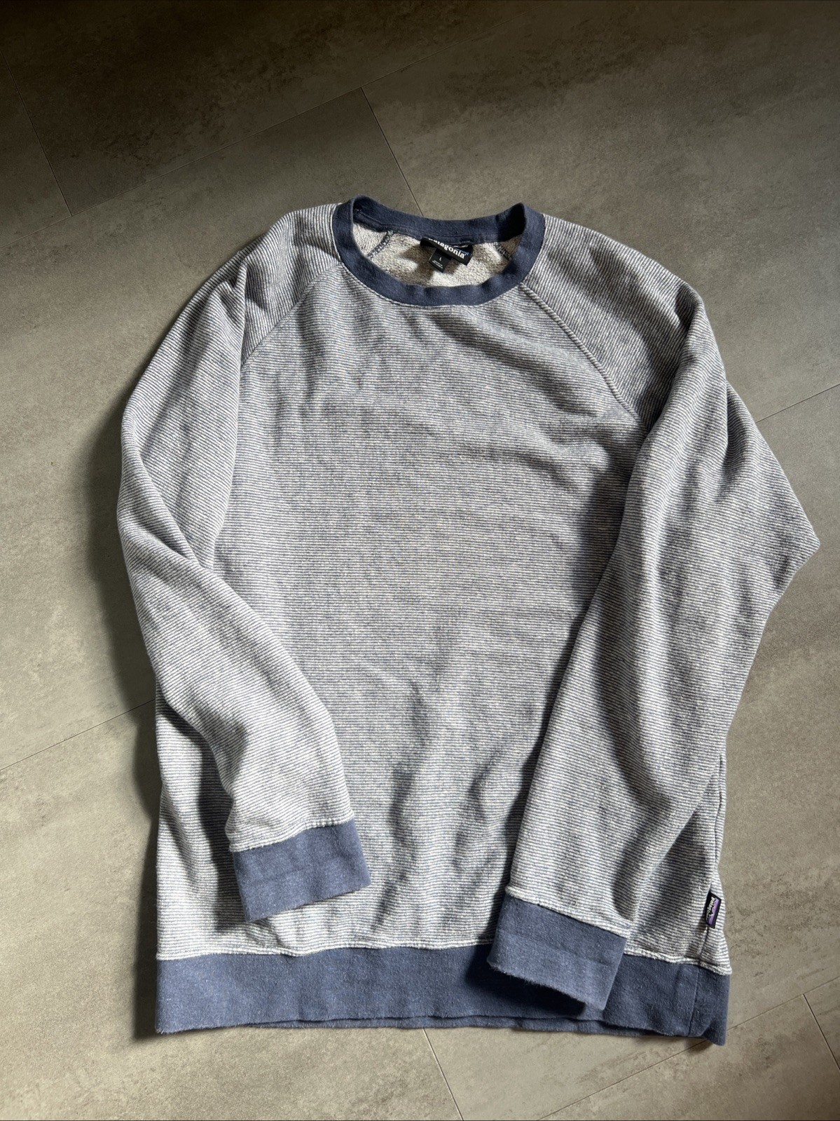 Patagonia Trail Harbor Crewneck Sweatshirt in Dolomite Blue Size L
