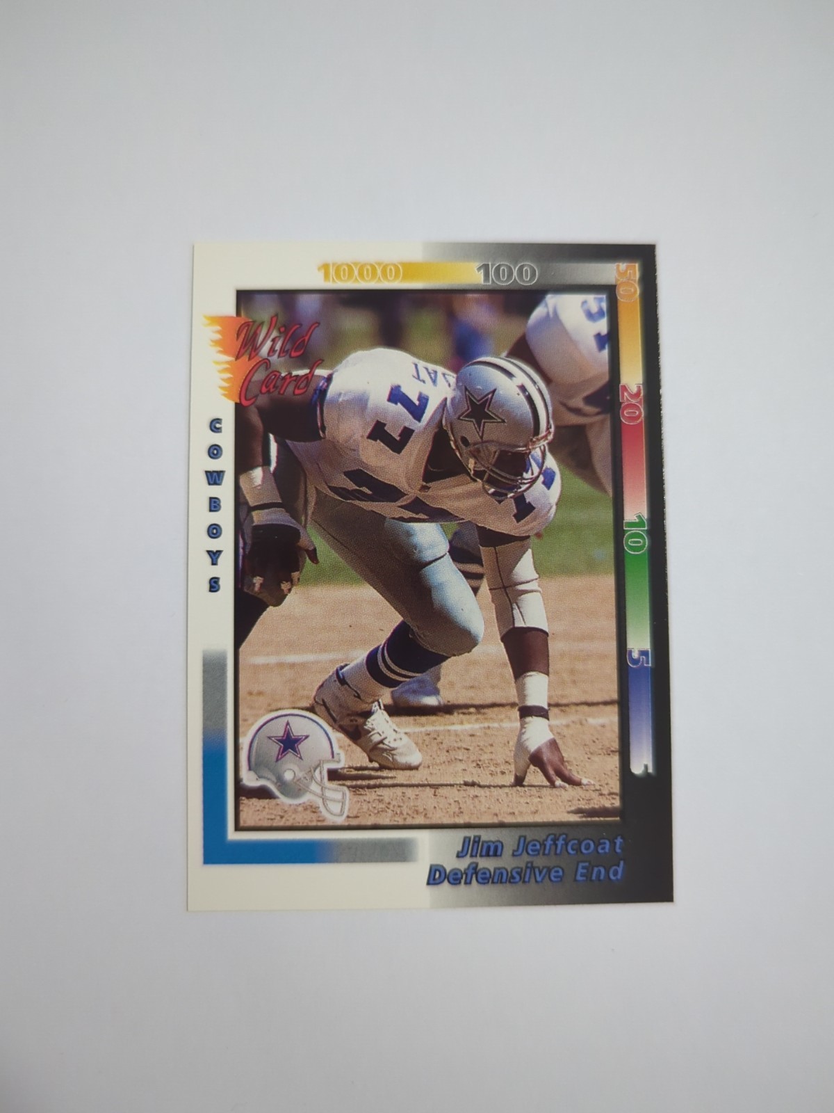 1992 Wild Card Jim Jeffcoat Dallas Cowboys #165