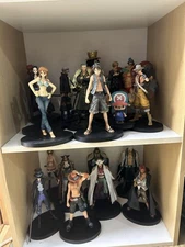 One Piece Figure Set 20 Figures with Stands Nami Luffy Zoro Ace Shanks Robbin