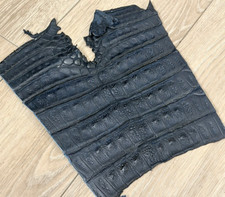 Blue Navy Genuine Caiman Crocodile remnant belly Hide Leather Skin Gator Croc 54