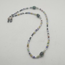 Multicolor Beaded Eyeglass Chain Striped Seed Art Glass Holder Eyewear Strap