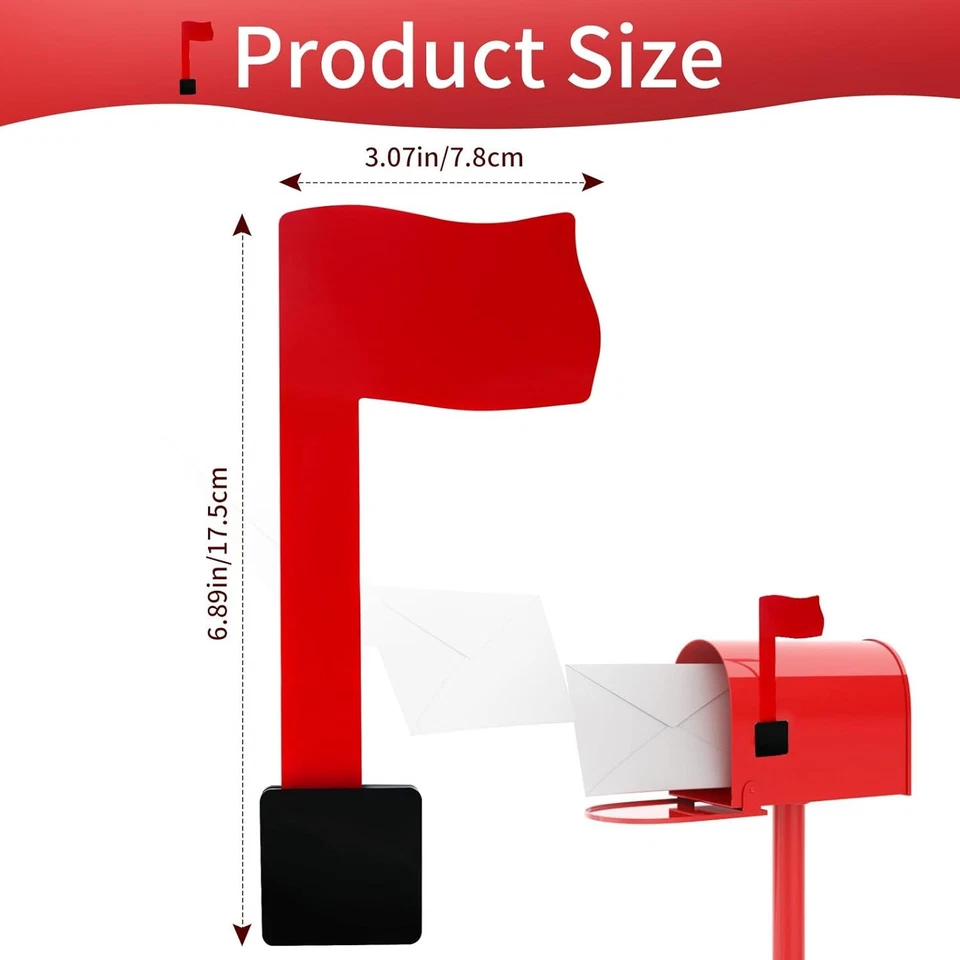Easy-Install Mailbox Flag Replacement Kit - Upgrade Your with a red - Image 2 of 4