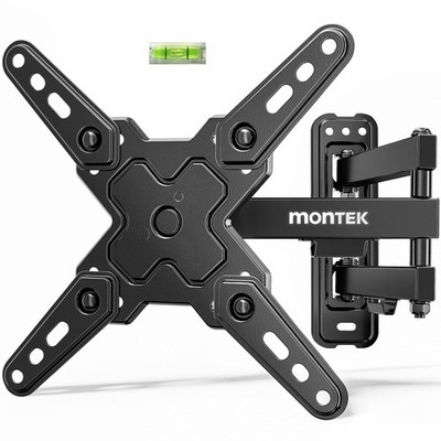 monTEK Full Motion TV Wall Mount Bracket for 13-43 Inch Motion, Black 