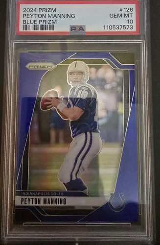 Prizm #126 PEYTON MANNING 2024 venta al por menor azul SSP PSA GEMA MT 10, POP 1 - Imagen 1 de 2