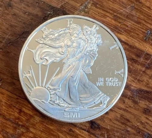 Sunshine Minting 'Walking Liberty' 1 oz .999 Fine Silver Eagle Round BU Coin