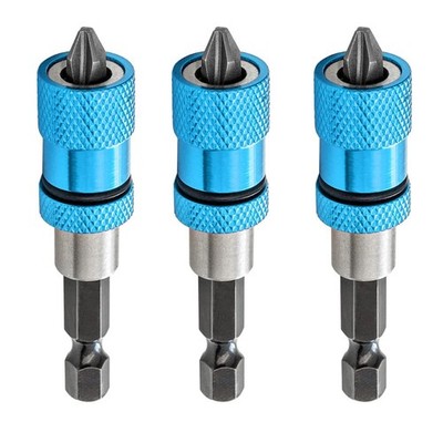 3 Pack Adjustable Screw Depth Magnetic Screwdriver Bit Holder Drywall Screw Bit