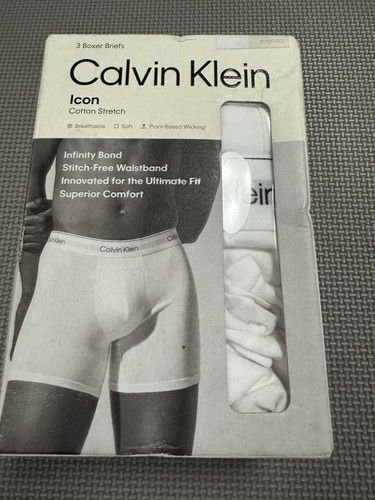 Calvin Klein CK Men Icon Cotton Stretch 3 Pack Boxer Brief NB4394 - Picture 2 of 6
