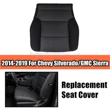 Driver Bottom Cloth Seat Cover Black For 2014-2019 Chevy Silverado 1500 2500HD