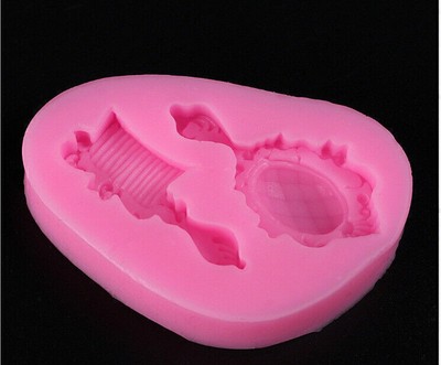 3D Comb Mirror Silicone Fondant Mould Chocolate Sugarcraft Cake Mold Baking DIY
