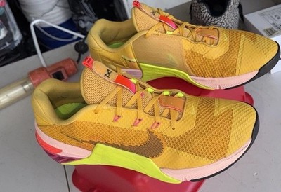 Nike Metcon 7 Men Training Shoes Yellow Volt Pink CrossFit Gym Sneakers size 14