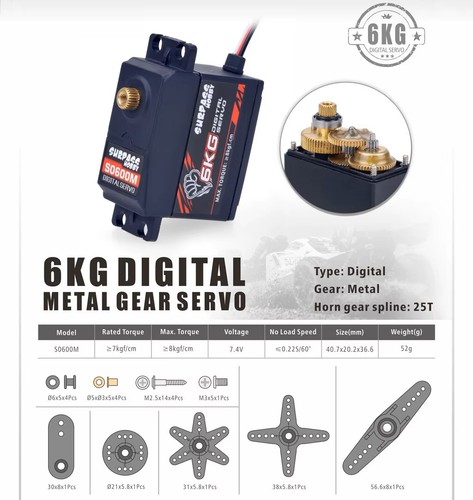 Digital RC Servos 17g 21g 25g 6KG 15KG 20KG JR JST 3 pin 5 pin - Picture 10 of 16