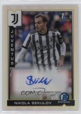 2022-23 Topps Chrome Juventus Team Set Bowman Prospects Nikola Sekulov Auto 3o2