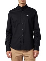 Gant Herren Slim Fit Poplin Hemd Schwarz XL Klassisch Shirt EU