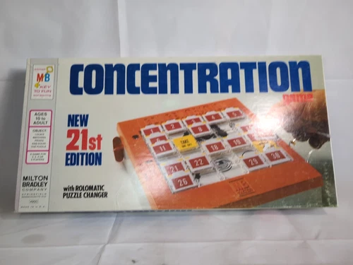 Vintage Milton Bradley Concentration 21st Edition Board Game 1978 Complete