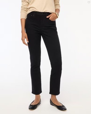 J. Crew Factory Essential Straight Jean All Day Stretch Black Size 25P NWT!