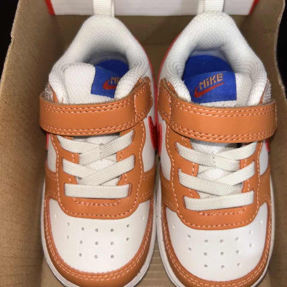 Nike Court Borough Low 2 TD Sail Hot Curry Nuevo Talla 6C BQ5453-119 Foto 3 de 4