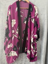 Stunning F&F Floral Kimono Cardigan | Pink & Black | Lightweight | Size M