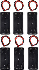  Pack of 6 2 X 1.5V AAA Battery Holder with Leads, AAA Battery Holder with Wires