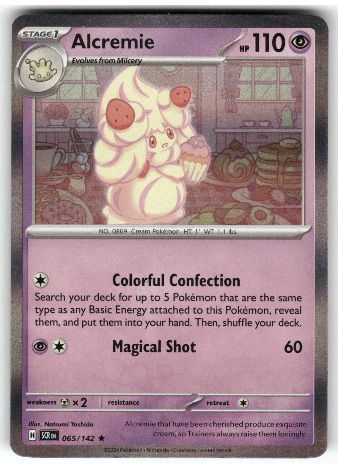 POKEMON ALCREMIE 65/142 RARE STELLAR CROWN HOLO NM