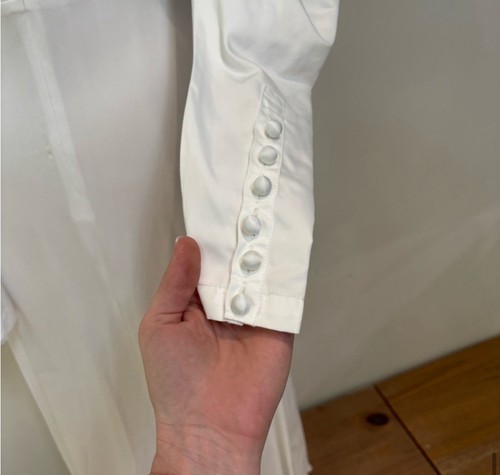 ROTATE by Birger Christensen numero 45 White Nap taglia 38/M $535 nuovo con etichette leggi - Foto 11 di 16