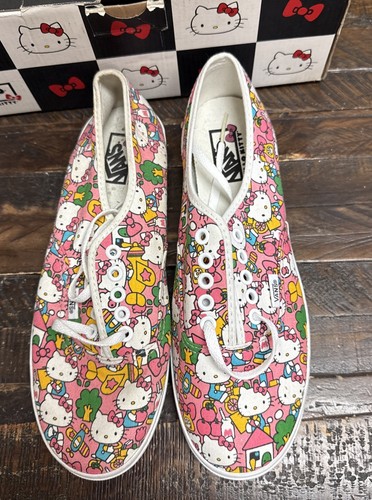 Neu Vans x Hello Kitty limitierte Auflage rosa Canvas-Low-Top-Sneaker Damengröße 9 - Bild 6 von 7