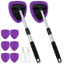 10 Pcs Windshield Cleaner Tool Car Window Cleaning Supplies with Purple
