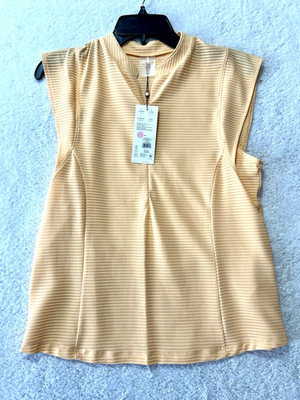 Calia Renew Cap Sleeve Women's Medium Peach Sherbet Shirt (F2)