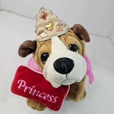 Russ 2005 Zelda Wisdom Dog Plush Princes Bulldog Stuffed Animal Toy