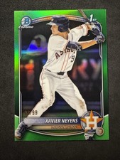 2025 Bowman Draft Xavier Neyens Chrome Green Refractor 1st Prospect #/99 Astros