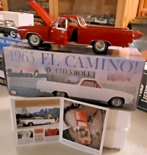 1965 Chevrolet El Camino 1/18 Acme Diecast CIB Orange with Booklet