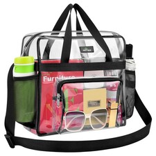 May Tree Clear Bag For Stadium Events 12612 Clear Tote Lunch Bag Reinforced