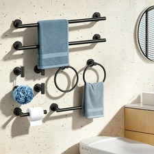 Bathroom Hardware Set 10 Piece Stainless Steel Towel Bar Set Towel Bar/Hook/Ring