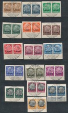 Deutsche Besetzung Elsa&szlig; 1/16 waager. Paare, Ausschn.,Srassburg, Lot gestempelt