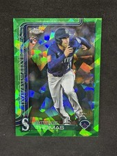 2025 Topps Chrome Update Sapphire Rhylan Thomas #USC185 RC Green 02/99 Mariners