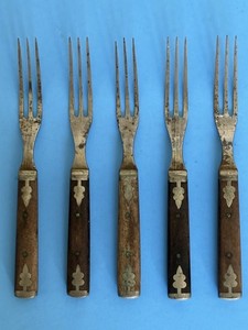 Set Of 5 Antique Civil War Era Forks!