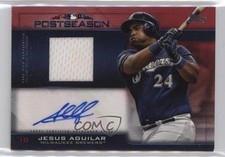 2019 Topps Postseason Performance Relics Red /25 Jesus Aguilar #PPA-JAG Auto 1u6