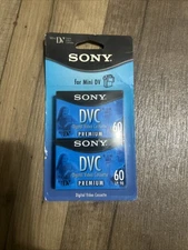 2 NEW SONY DVC MINI DV 60 MIN DIGITAL VIDEO CASSETTES! SEALED! DVM60PRL JAPAN!
