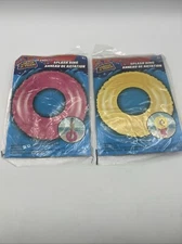 2 Splash & Swim Inflatable Kids Floatie Swim Ring Pool Tubes 17.5” New