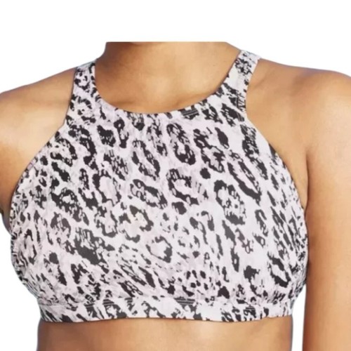 All in Motion Women’s Swim High Neck Strappy Bikini Top Animal Print Sz S(4-6) - Picture 4 of 7