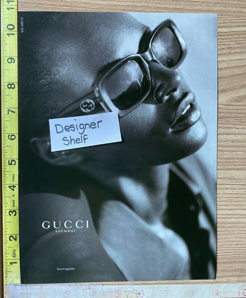 Gucci Sunwear Sunglasses Vintage 1997 Fashion PRINT AD